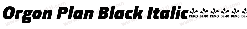 Orgon Plan Black Italic字体转换